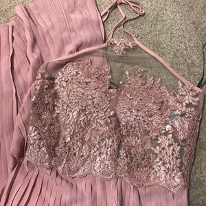 Forever 21 Lace Sheer Halter Formal Dress NWT